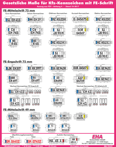 Kfz-Kennzeichen - Zoll- und Kurzzeitversicherungen und mehr
